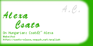 alexa csato business card
